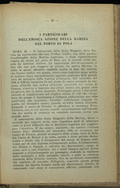 Il diario della nostra guerra : bollettini ufficiali dell'esercito e della marina